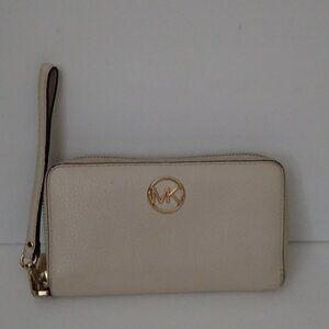 Michael Kors Women's Beige Phone Wristlet